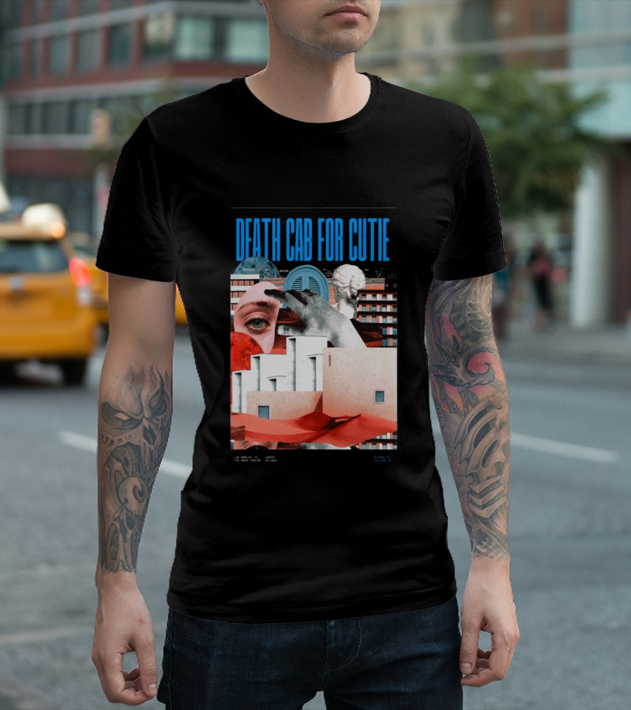 Death Cab For Cutie August 03 2026 Los Angeles The Greek Theatre Collage T-Shirt
