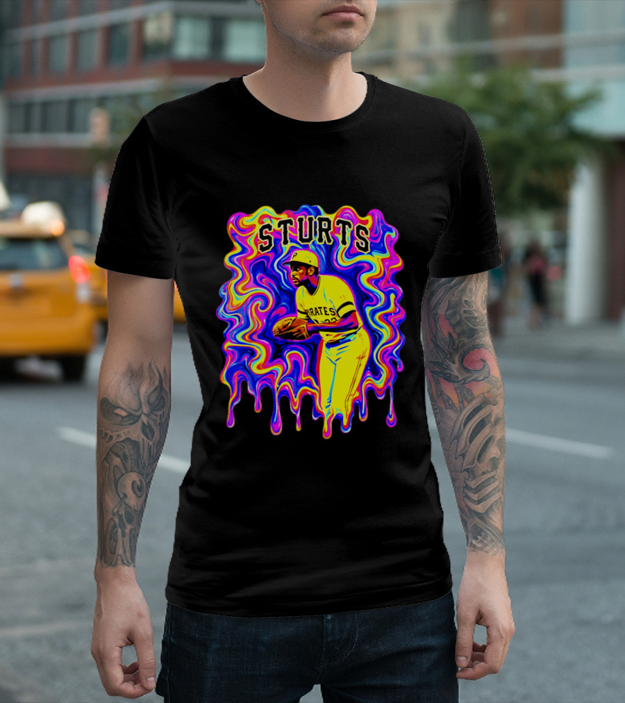 Pirates Dock Ellis Psychedelic Sturts Baseball Pitcher T-Shirt