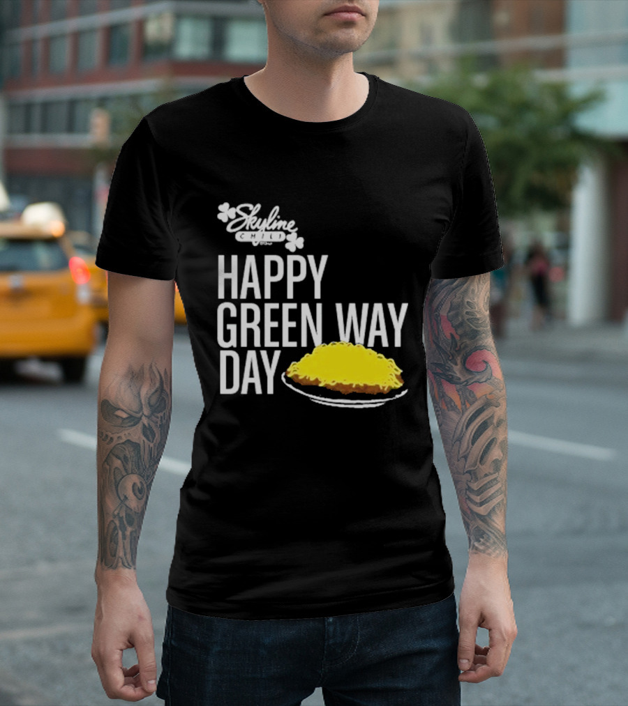 Skyline Chili Happy Green Way Day Cheese Coney Celebration T-Shirt