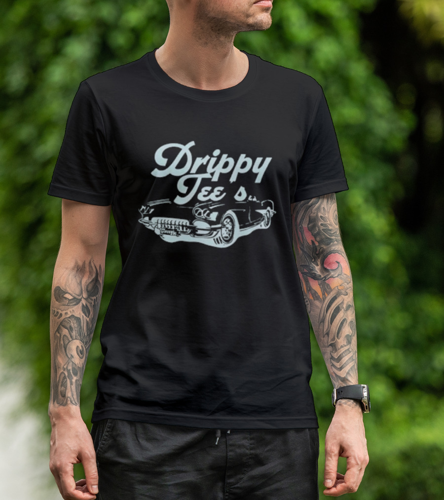 Drippy Tees 1958 Chevrolet Corvette Classic Car T-Shirt