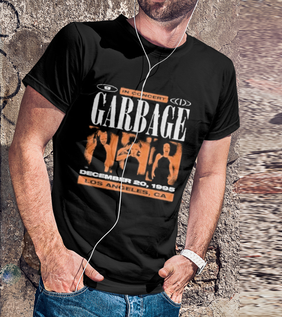 Garbage Live Performance December 20 1995 Los Angeles CA Iconic Concert T-Shirt