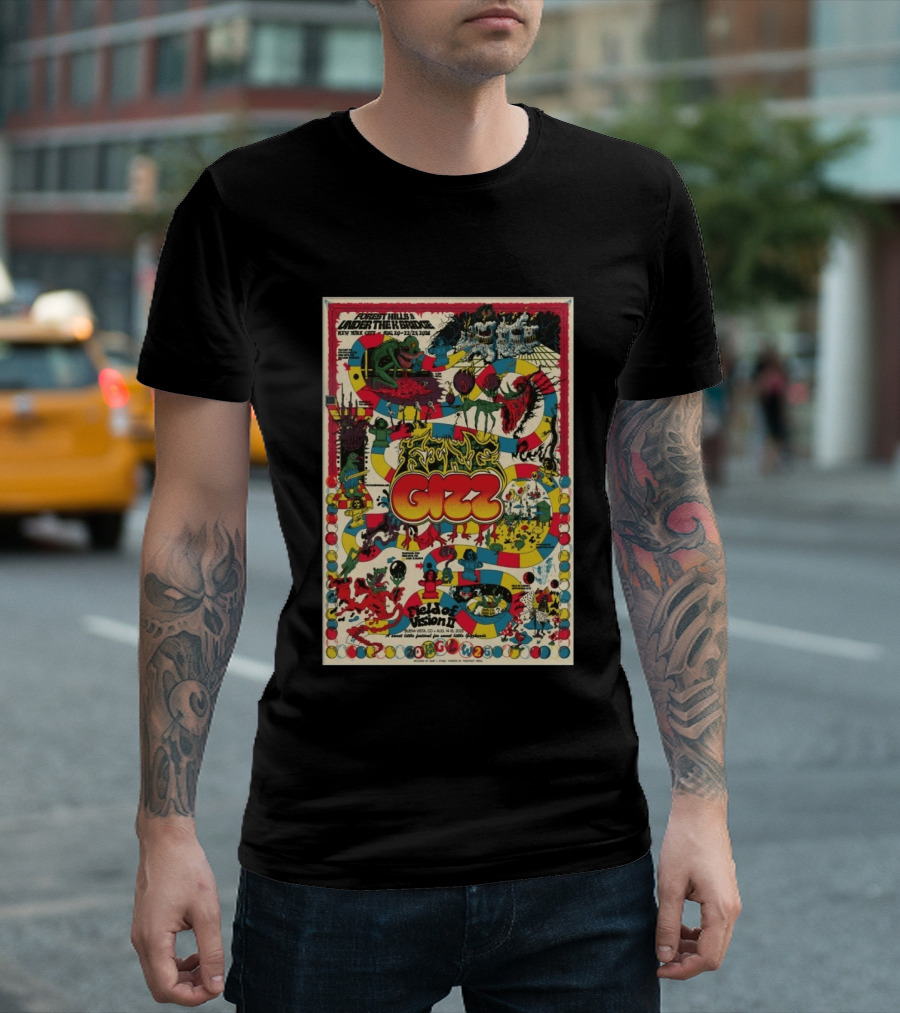 King Gizzard And The Lizard Wizard Forest Hills Under The Ring NYC Aug 2026 Field Of Vision II T-Shirt