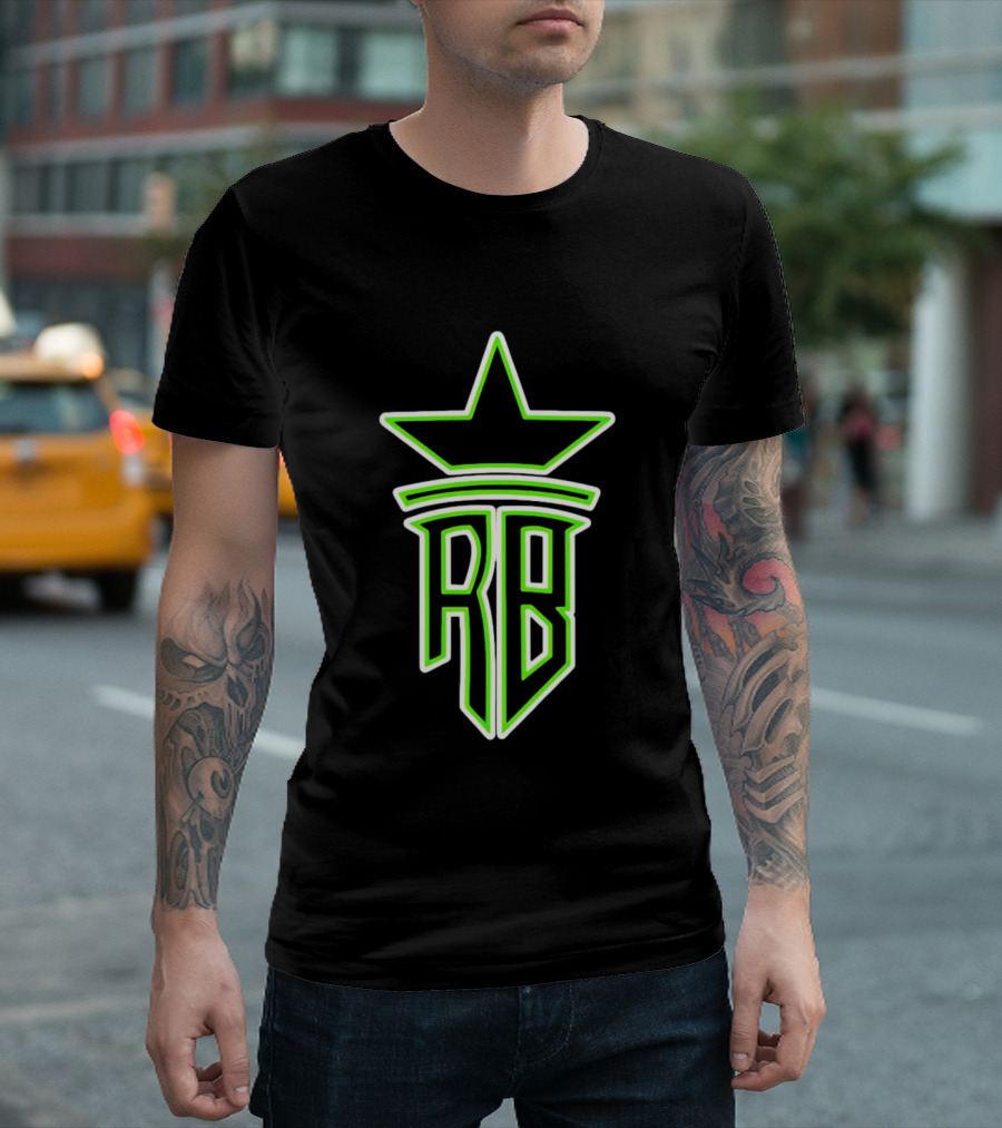Roland Banks RB Star Logo Neon Green T-Shirt