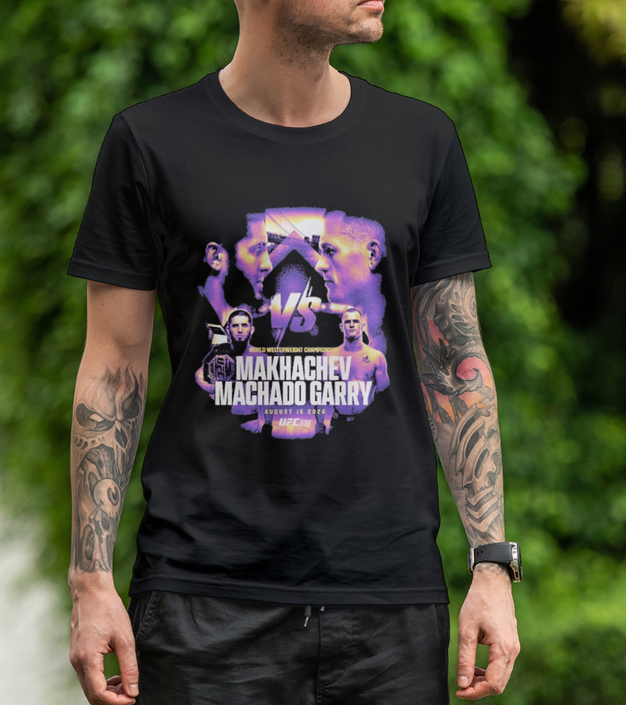 UFC 330 World Welterweight Championship Makhachev Vs Machado Garry August 15 2026 T-Shirt