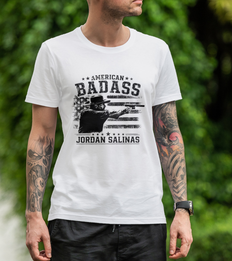 American Badass Jordan Salinas True Patriot USA Flag T-Shirt