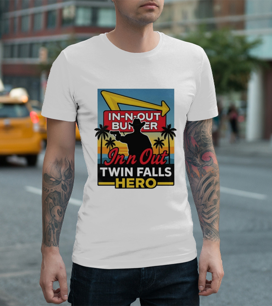 In N Out Burger Twin Falls Hero Retro Western 2026 T-Shirt