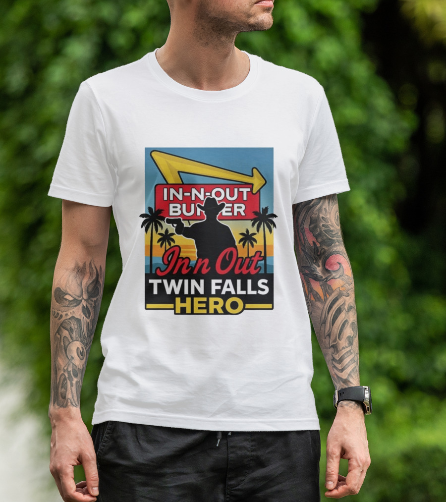 In N Out Burger Twin Falls Hero Retro Western 2026 T-Shirt