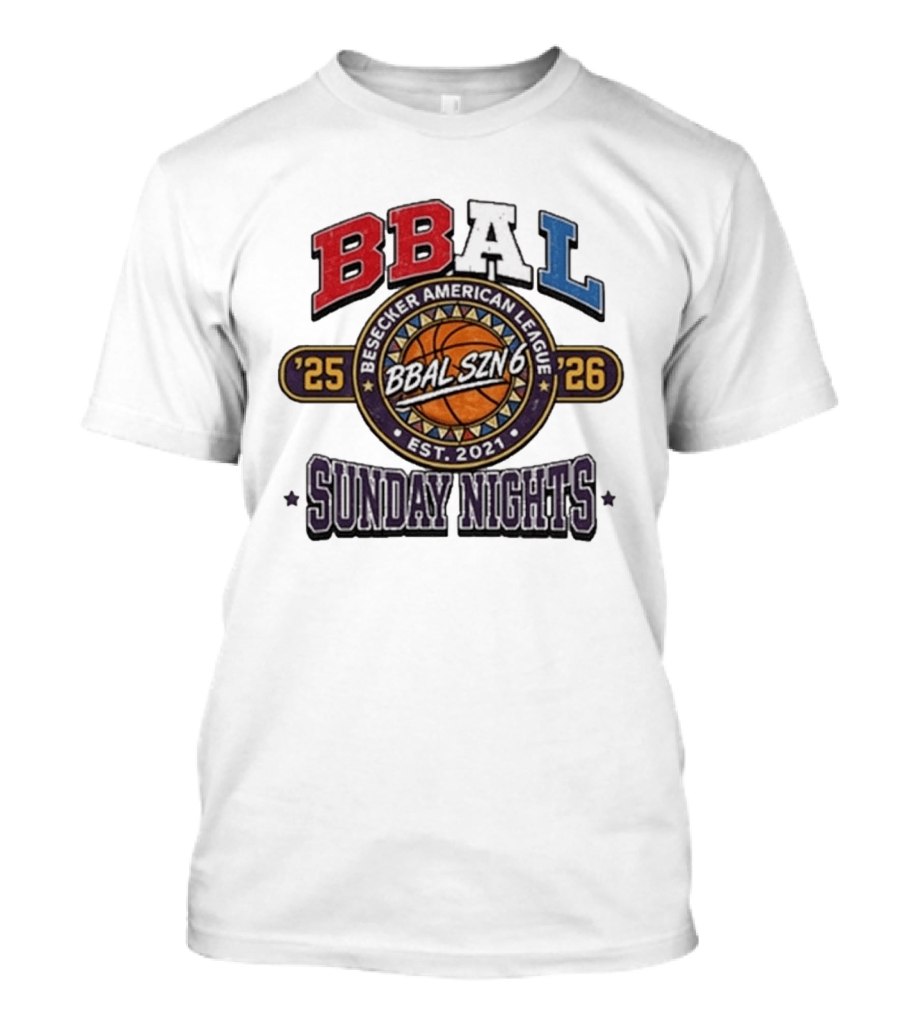 Dave Portnoy Besecker American League BBAL SZN 6 Sunday Nights 2025 2026 T-Shirt