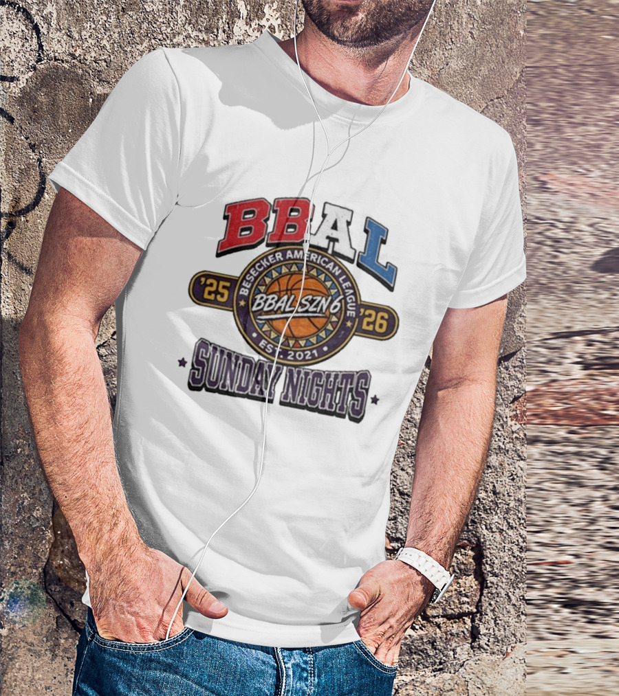 Dave Portnoy Besecker American League BBAL SZN 6 Sunday Nights 2025 2026 T-Shirt