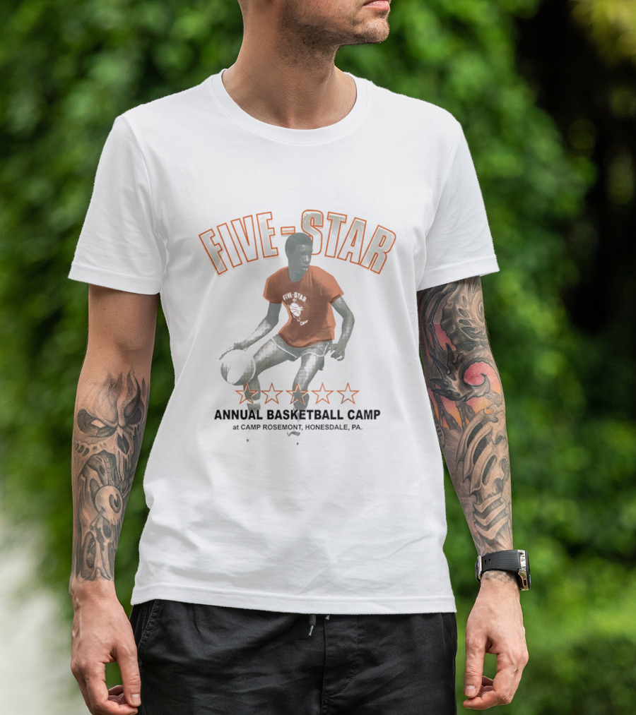 FIVE STAR Annual Basketball Camp At Camp Rosemont Honesdale PA T-Shirt