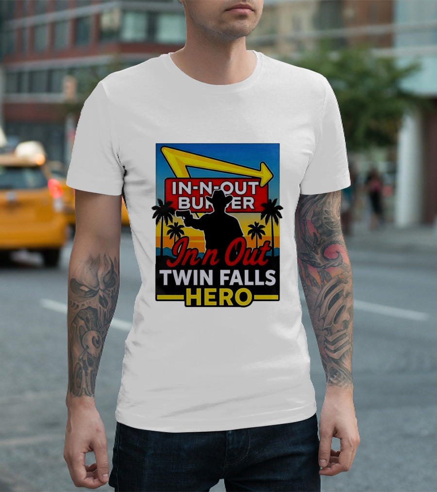 In N Out Burger Twin Falls Hero Western Sunset T-Shirt