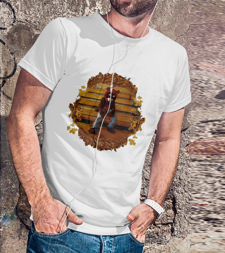 Kanye West The College Dropout Bear Seated In Ornate Frame T-Shirt