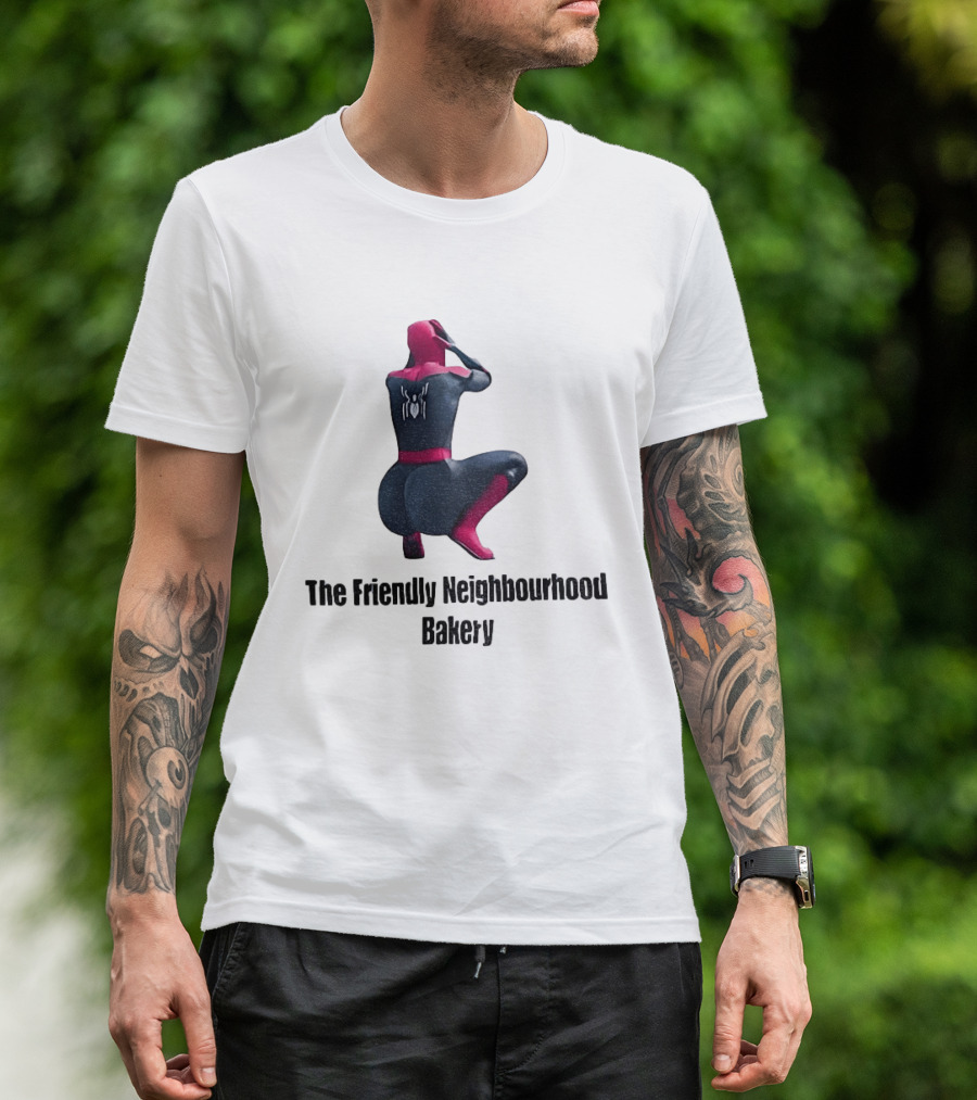 Sexy Spider Man The Friendly Neighbourhood Bakery Pose T-Shirt