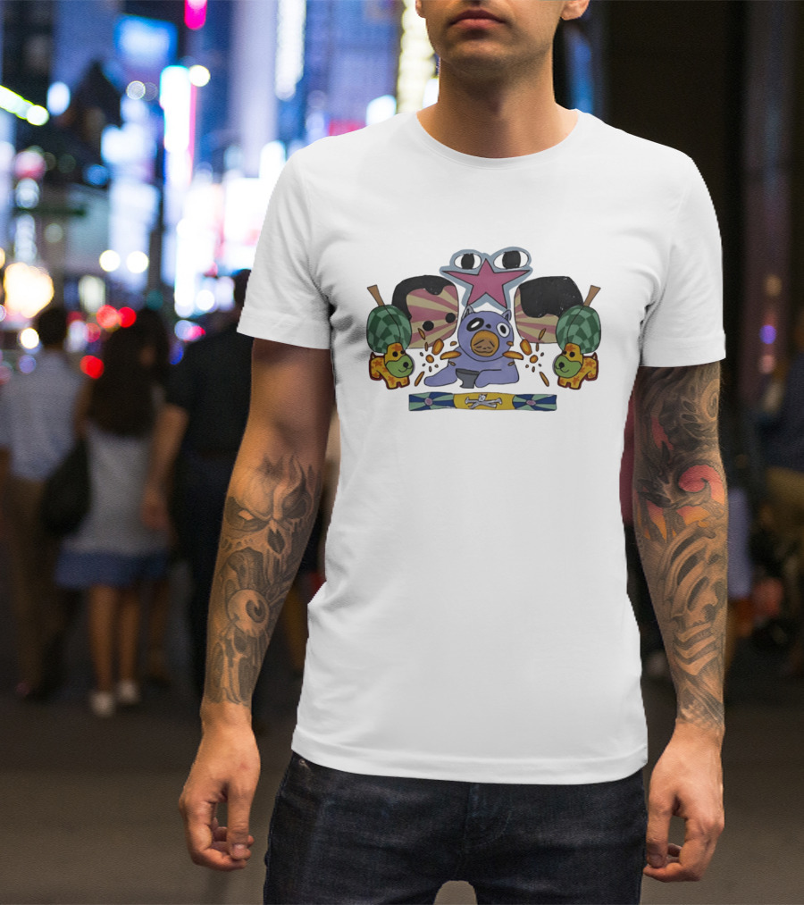 Purple Creature And Star With Puppets And Skulls T-Shirt