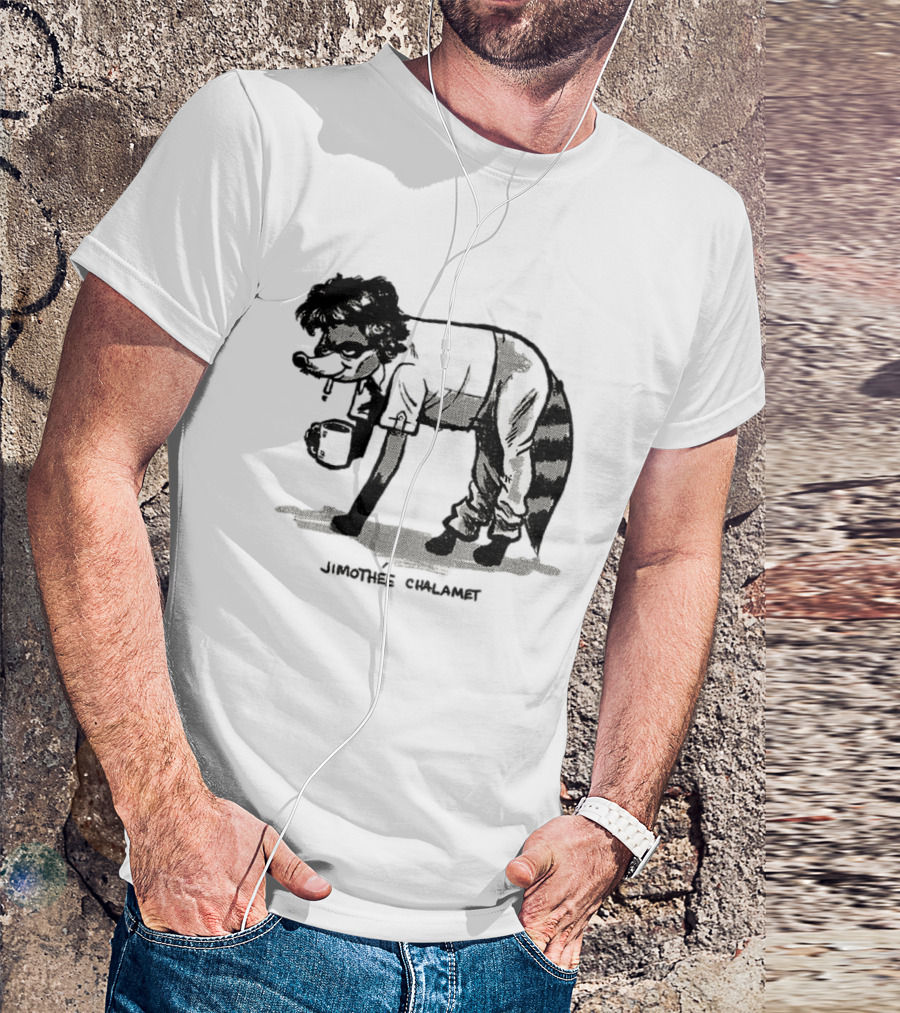 Timothée Chalamet Jimothy Raccoon 2026 Crossover Meme T-Shirt