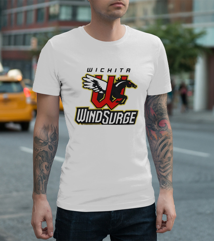 Wichita Wind Surge Black Pegasus Red W T-Shirt