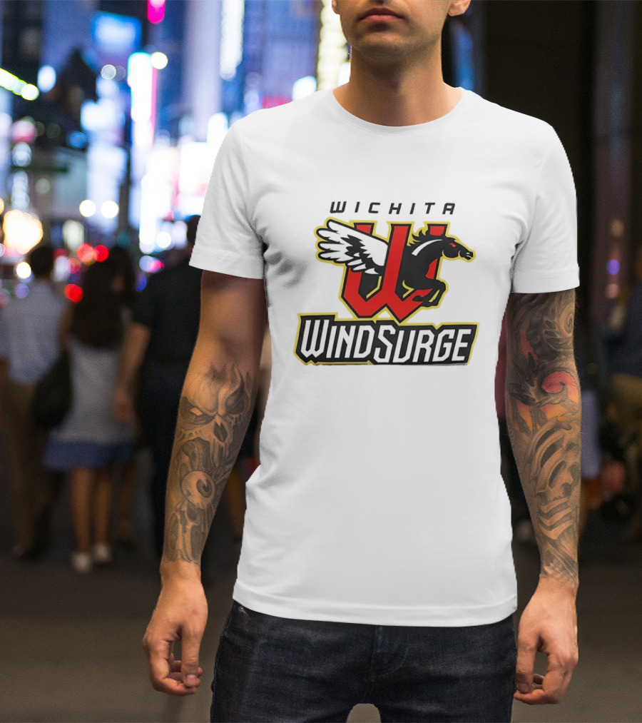 Wichita Wind Surge Black Pegasus Red W T-Shirt
