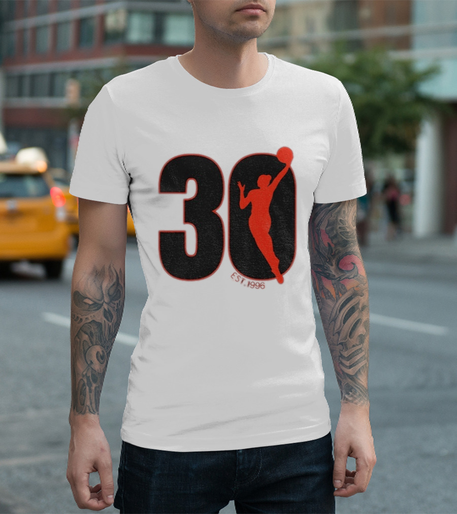 WNBA 30th Anniversary 1996 Basketball Player T-Shirt