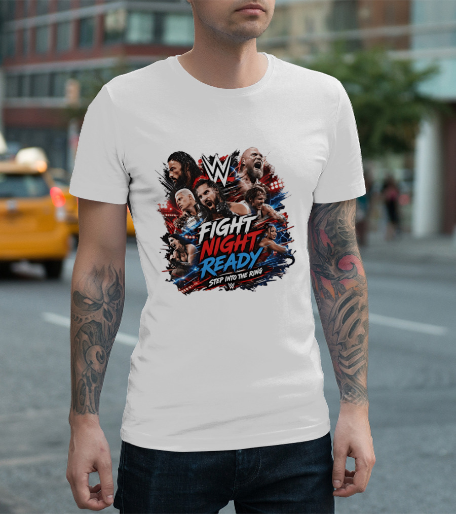 WWE Fight Night Ready Step Into The Ring SummerSlam Superstars T-Shirt