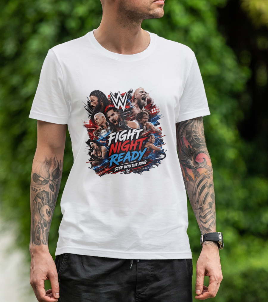 WWE Fight Night Ready Step Into The Ring SummerSlam Superstars T-Shirt