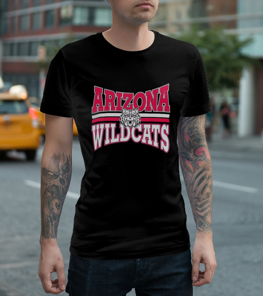 Arizona Wildcats NCAA Head Red White Stripes T-Shirt