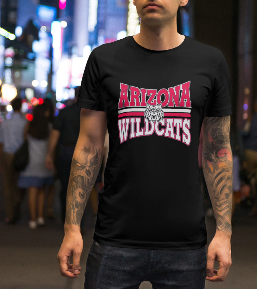 Arizona Wildcats NCAA Head Red White Stripes T-Shirt
