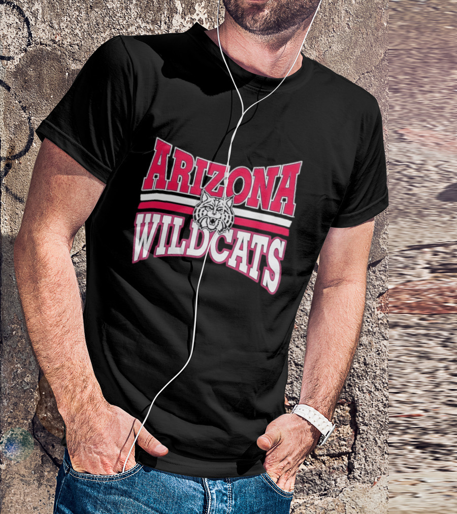 Arizona Wildcats NCAA Head Red White Stripes T-Shirt
