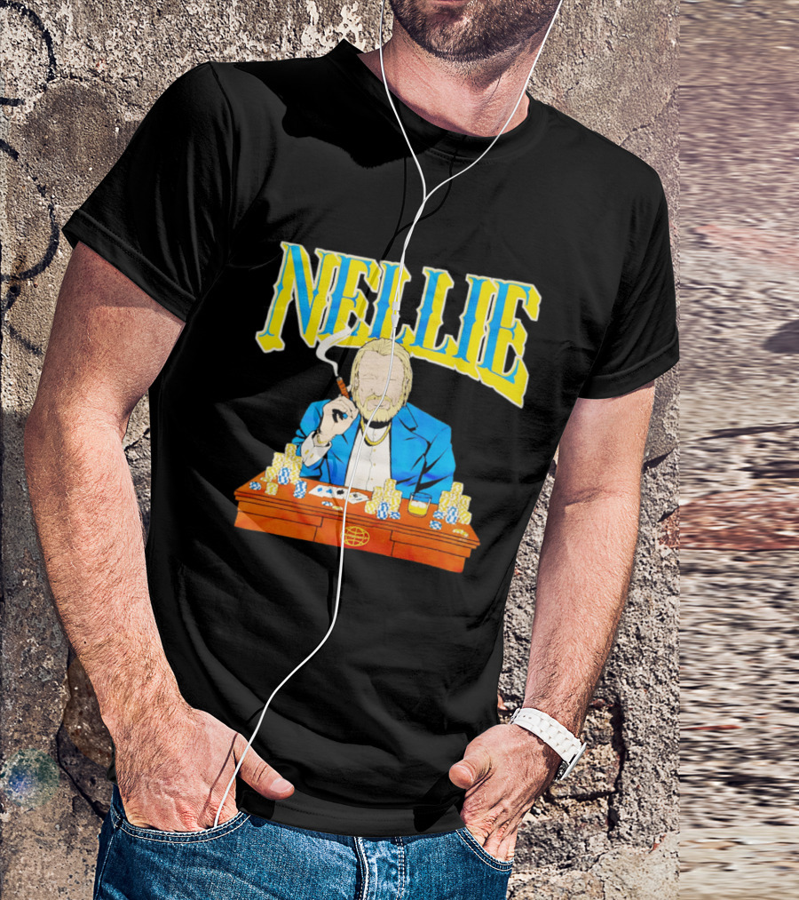 Nellie Warriorsworld Don Nelson Poker Scene Cigar Golden State Coach T-Shirt