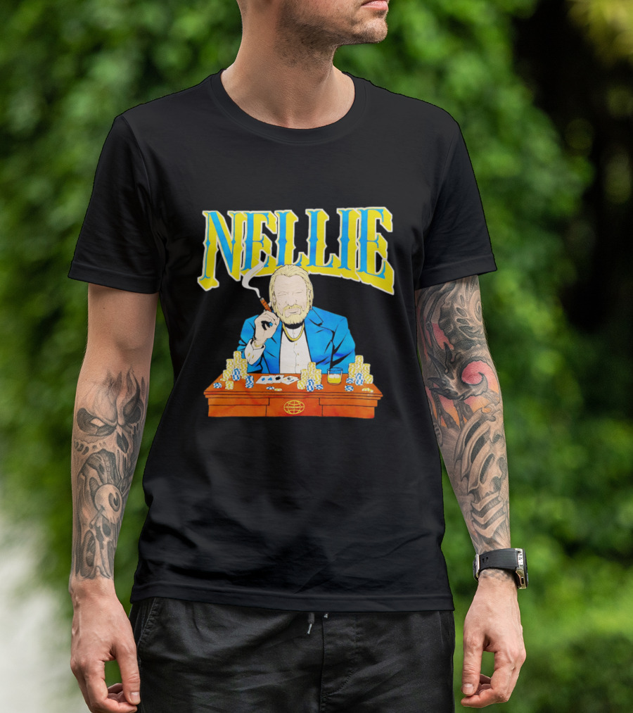 Nellie Warriorsworld Don Nelson Poker Scene Cigar Golden State Coach T-Shirt