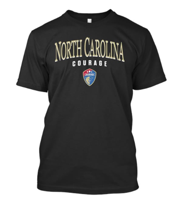 North Carolina Courage Arched Lettering Team Crest N C Shield T-Shirt