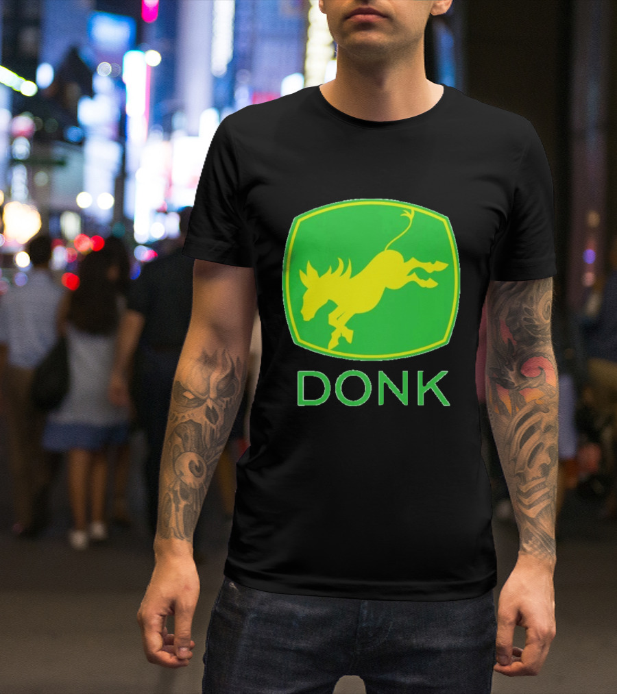 Donk Green And Yellow Farming Donkey T-Shirt