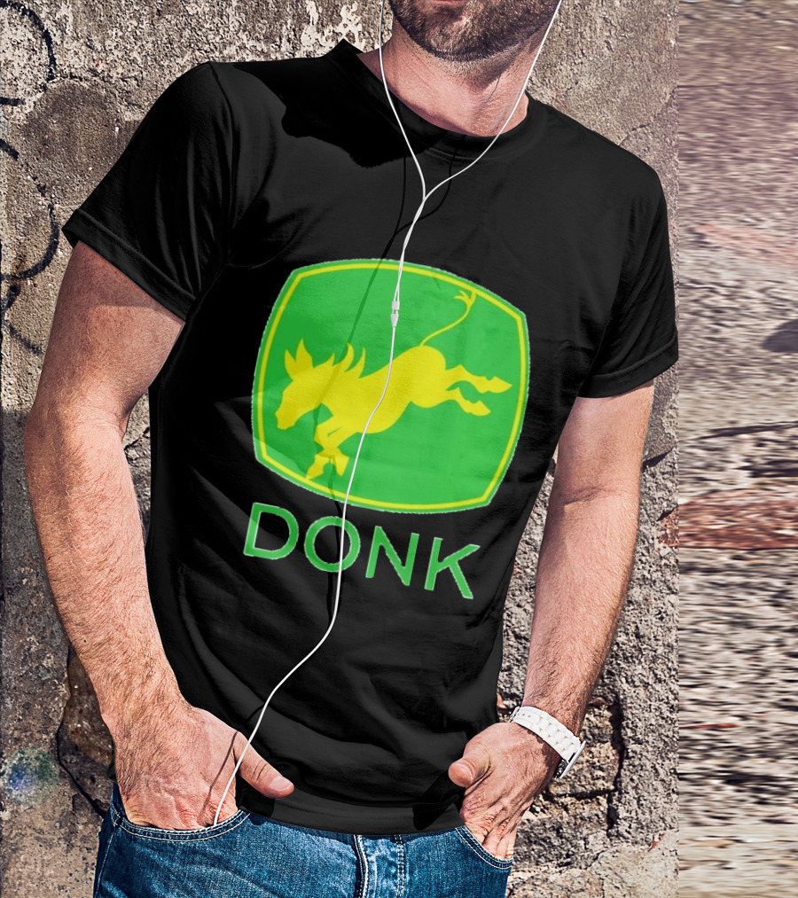 Donk Green And Yellow Farming Donkey T-Shirt