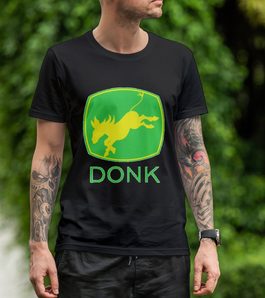 Donk Green And Yellow Farming Donkey T-Shirt