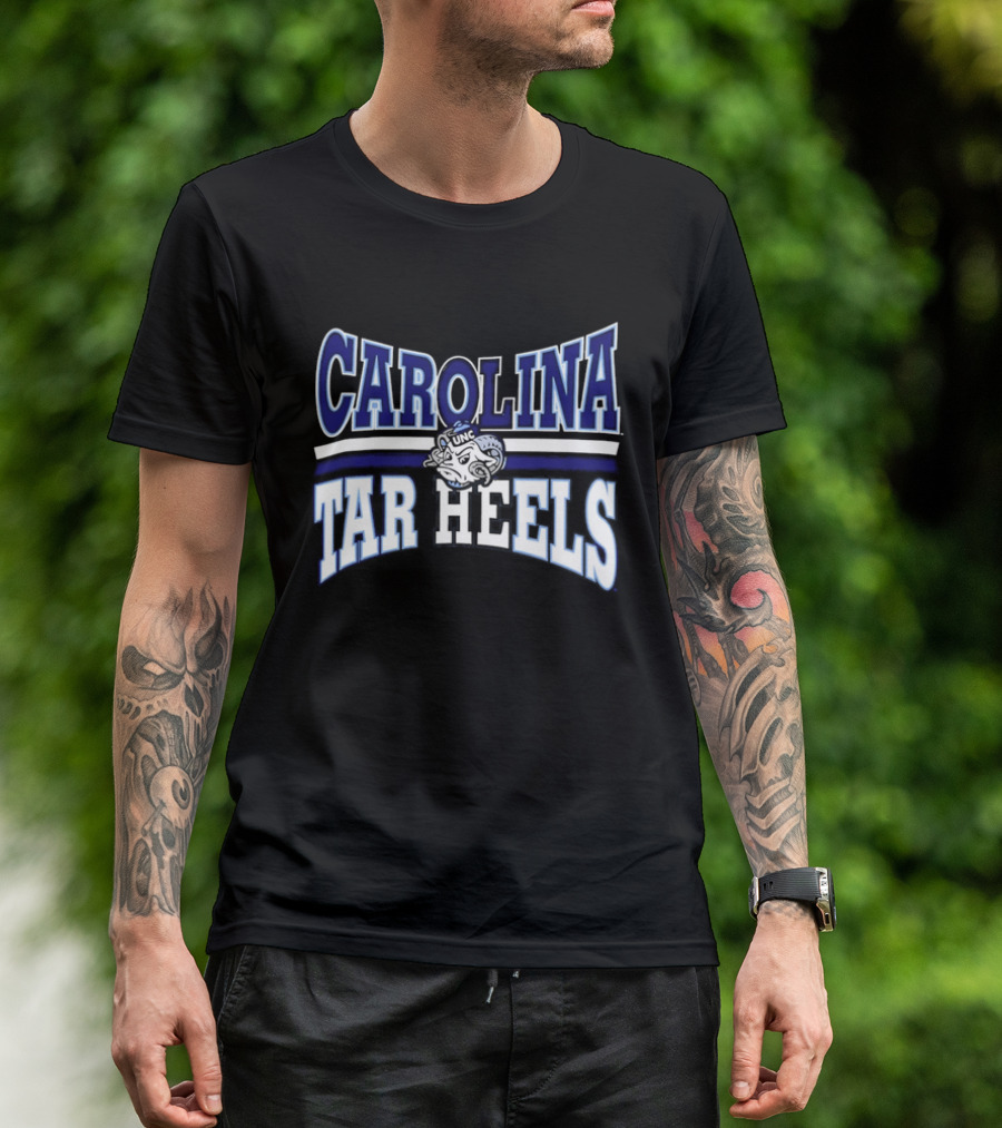 Carolina Tar Heels Cartoon Ram Head NCAA Unc T-Shirt
