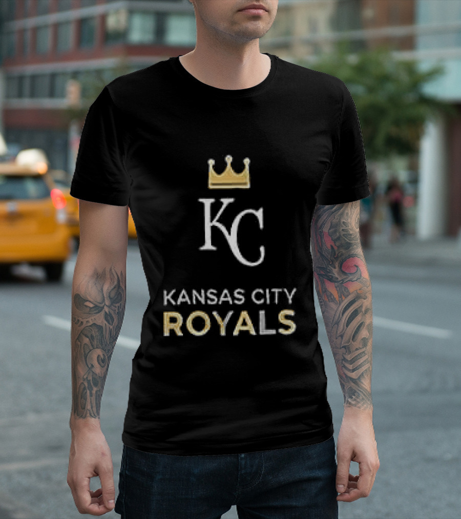 Kansas City Royals Skull Bat Crossed Baseball KC Crown T-Shirt