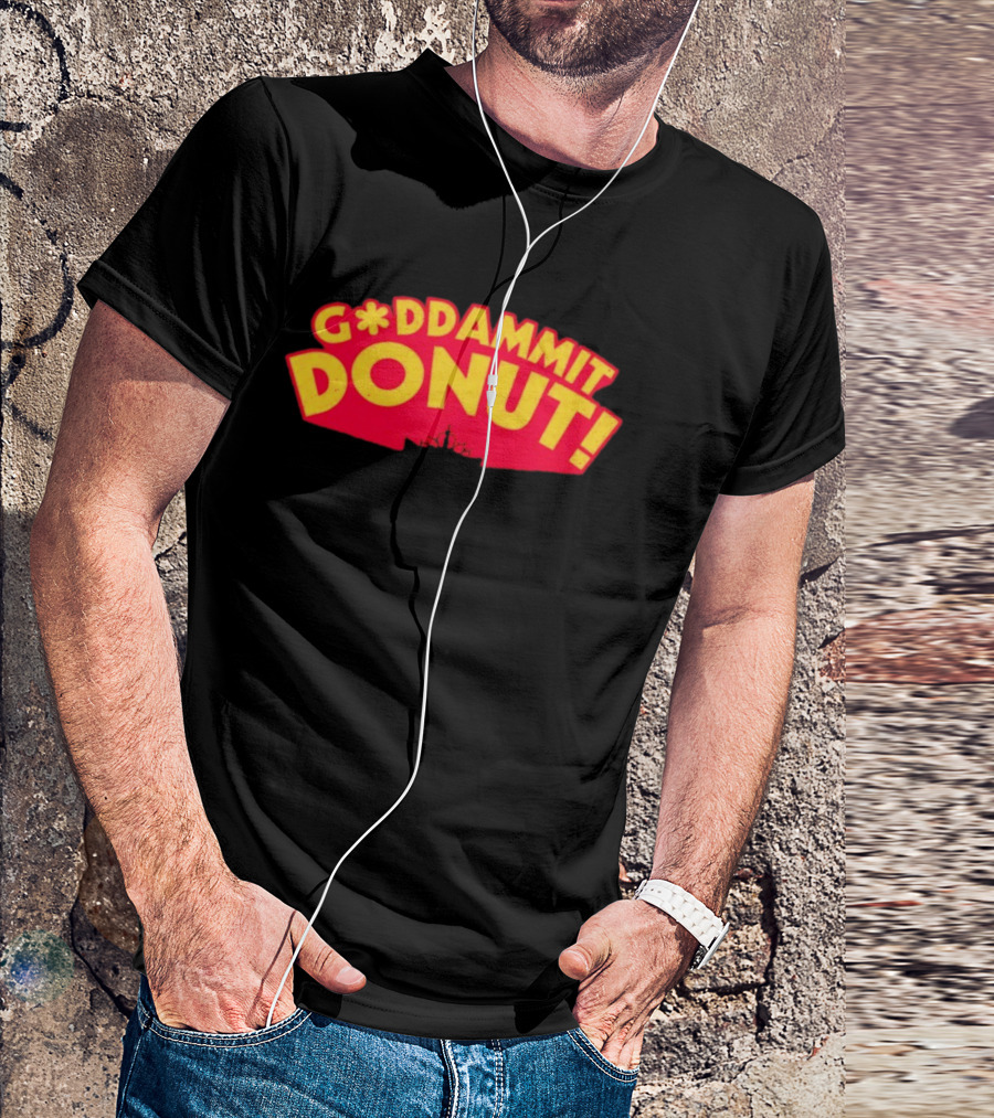 Gddammit Donut Goddammit Crown Starburst Red Yellow T-Shirt
