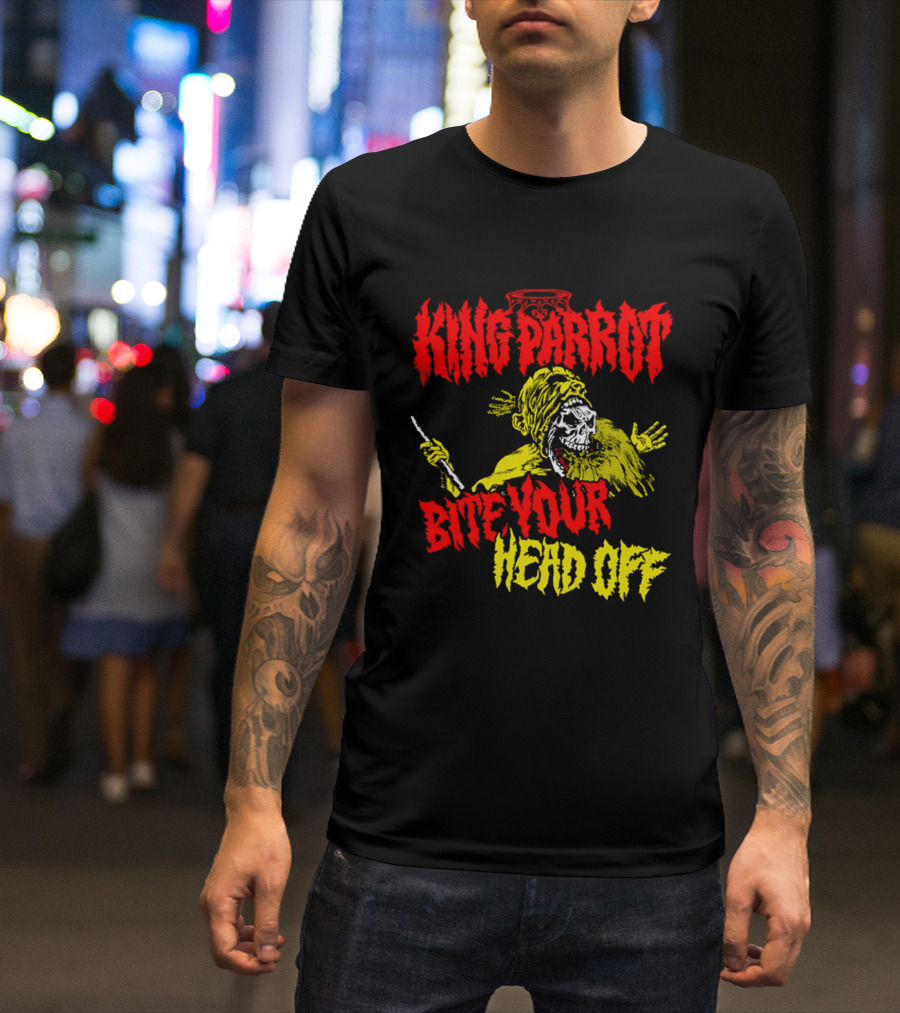 King Parrot Bite Your Head Off Skull And Creature T-Shirt