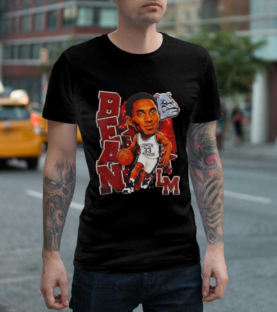 Kobe Bryant Lower Merion Aces Bean Spalding NBA Basketball LM Bulldog T-Shirt