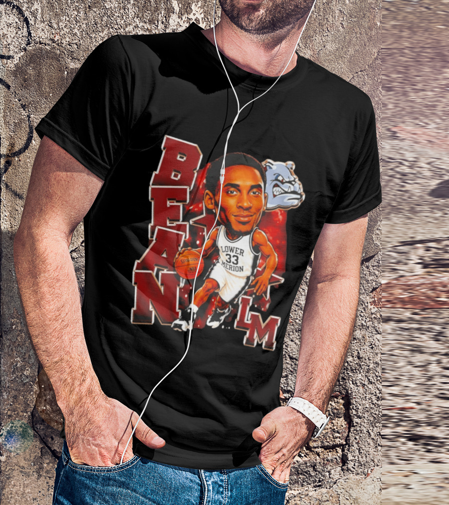 Kobe Bryant Lower Merion Aces Bean Spalding NBA Basketball LM Bulldog T-Shirt