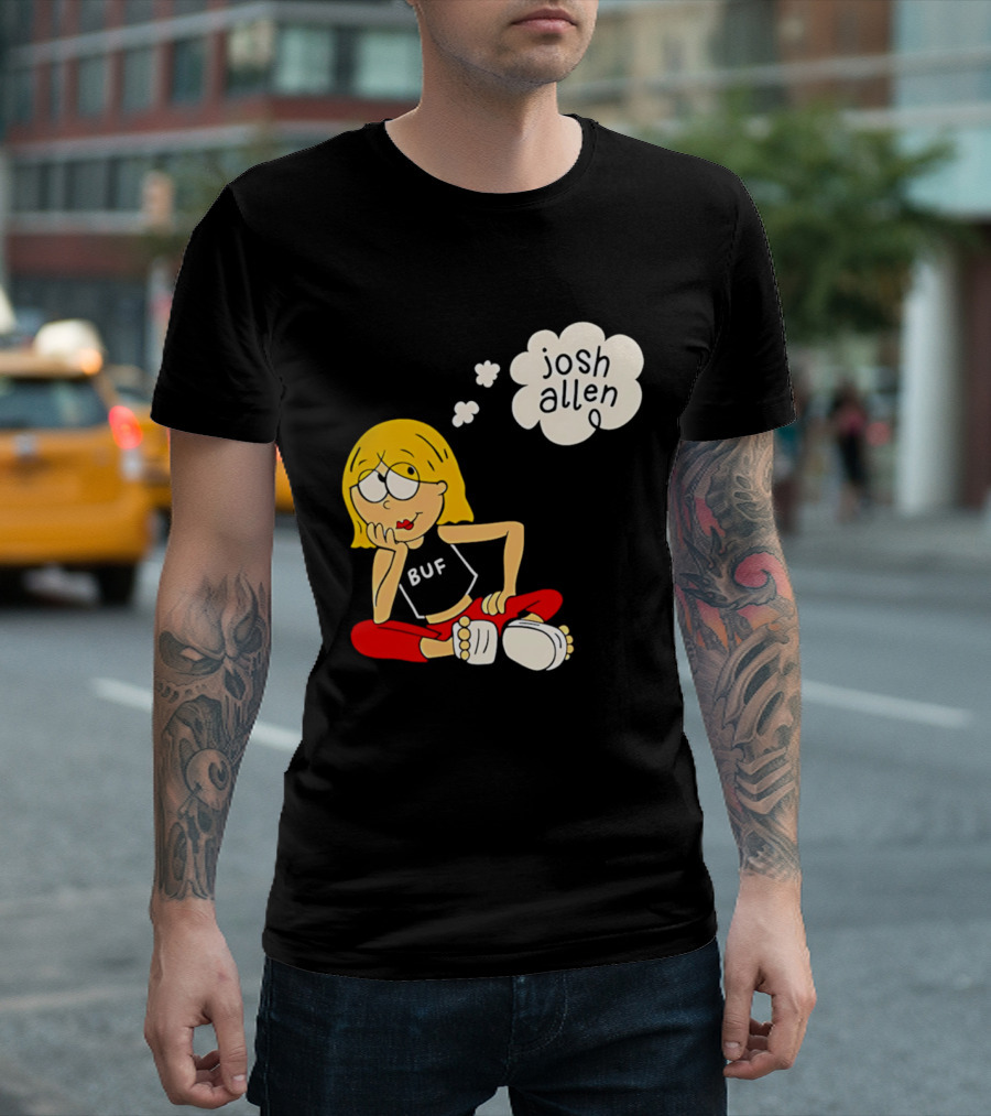 Lizzie McGuire BUF Josh Allen Dreaming Cartoon T-Shirt