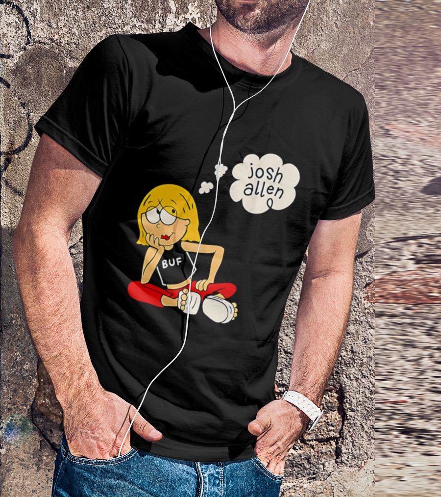 Lizzie McGuire BUF Josh Allen Dreaming Cartoon T-Shirt