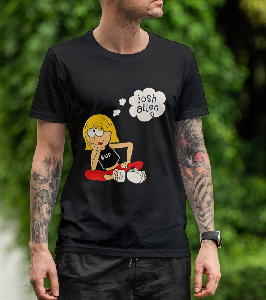 Lizzie McGuire BUF Josh Allen Dreaming Cartoon T-Shirt