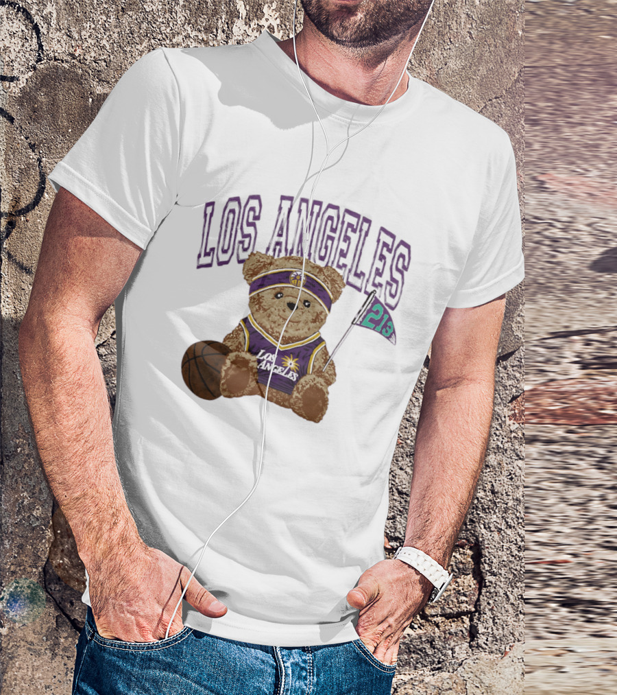 Los Angeles Basketball Bear 213 Team Spirit T-Shirt