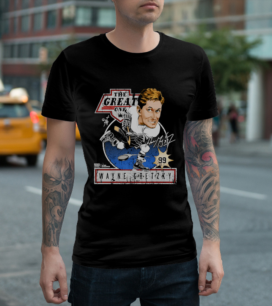 Wayne Gretzky The Great One Los Angeles Kings Caricature Bruce Stark Collection 99 T-Shirt
