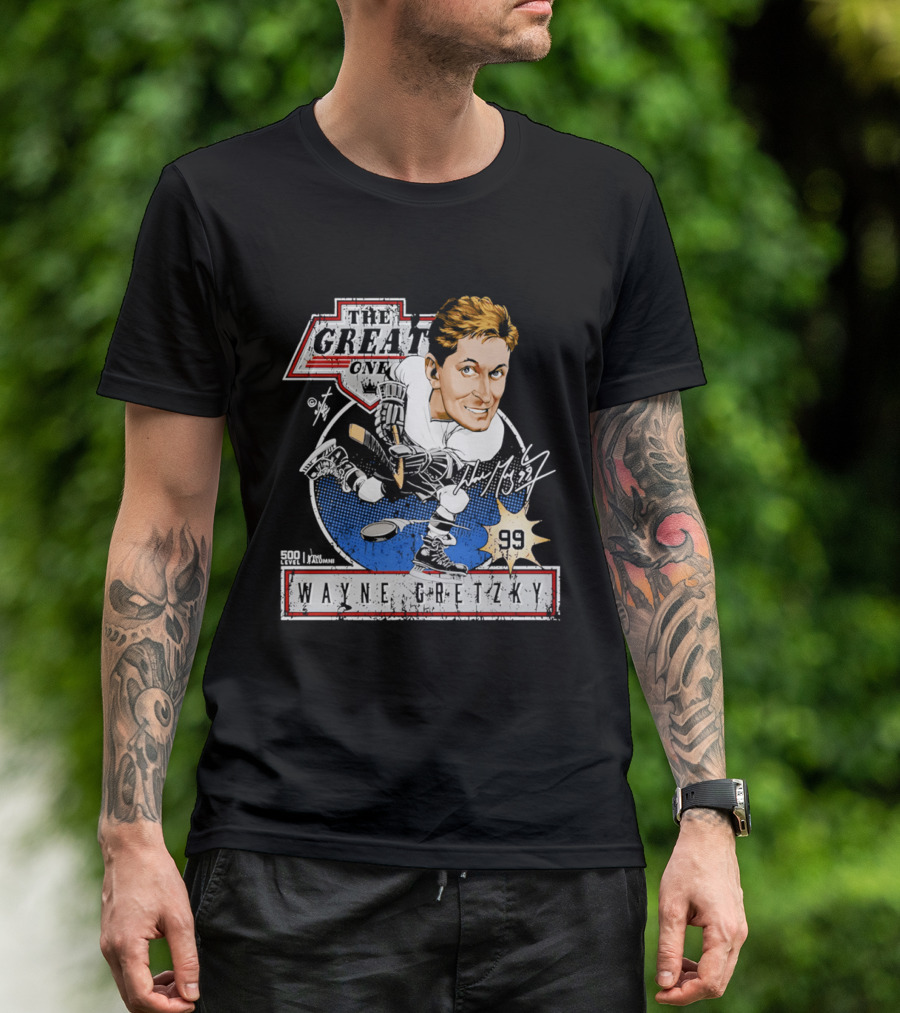 Wayne Gretzky The Great One Los Angeles Kings Caricature Bruce Stark Collection 99 T-Shirt