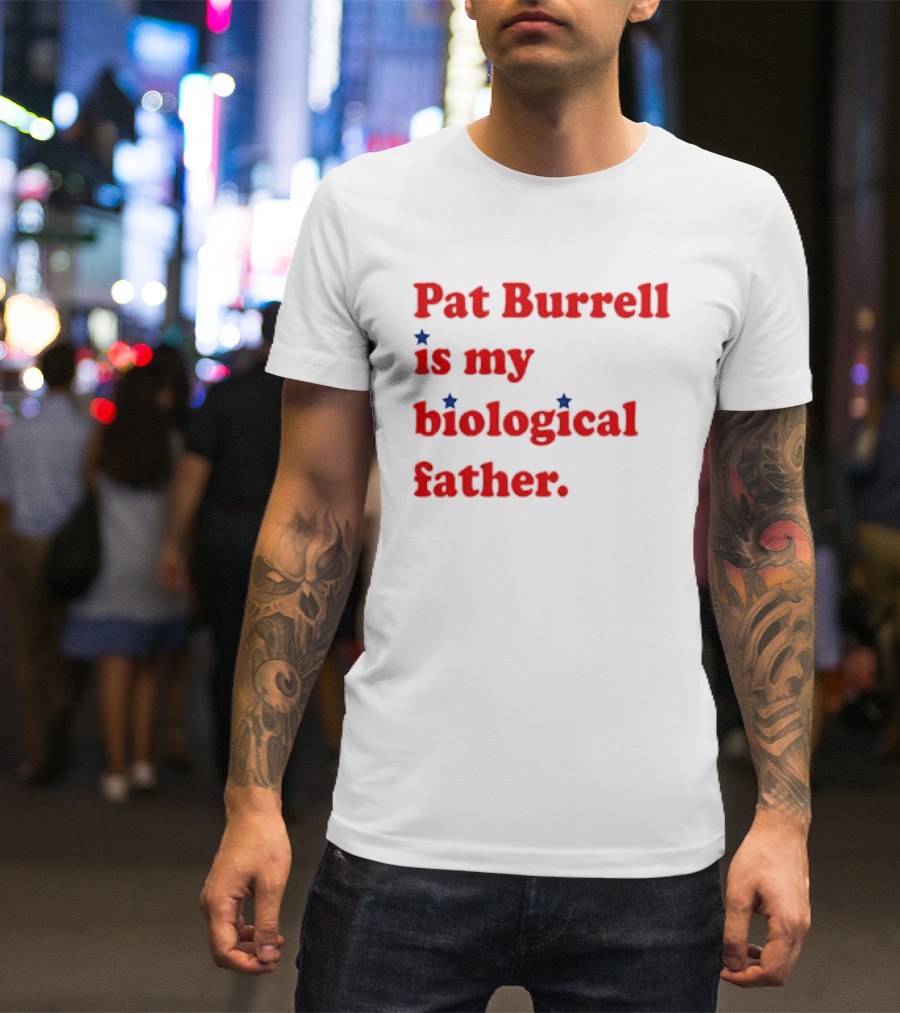 Pat Burrell Is My Biological Father Red Blue Star Dots T-Shirt