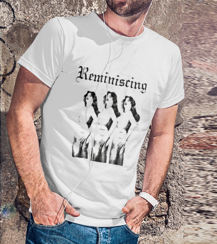 Reminiscing Gothic Three Repeating Pinup Women Halftone T-Shirt