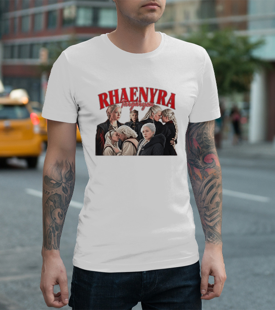 Rhaenyra Targaryen Photo Collage Bootleg Portraits T-Shirt