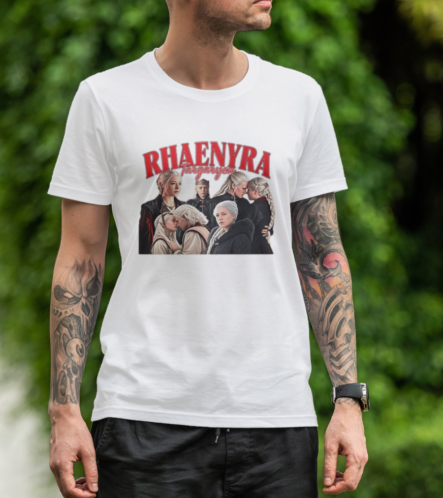 Rhaenyra Targaryen Photo Collage Bootleg Portraits T-Shirt