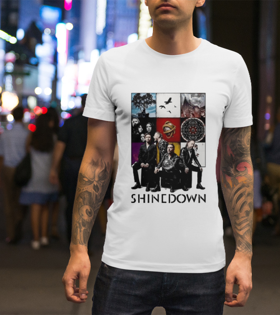 Shinedown Us And Them Album Cover Band Members Collage T-Shirt